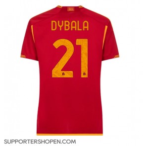 AS Roma Paulo Dybala #21 Hemma Matchtröja Dam 2023-24 Kortärmad